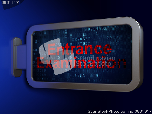 Image of Learning concept: Entrance Examination on billboard background