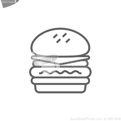 Image of Double burger line icon.