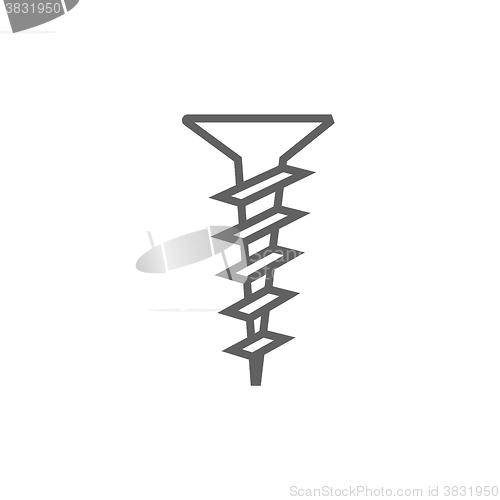 Image of Screw line icon.