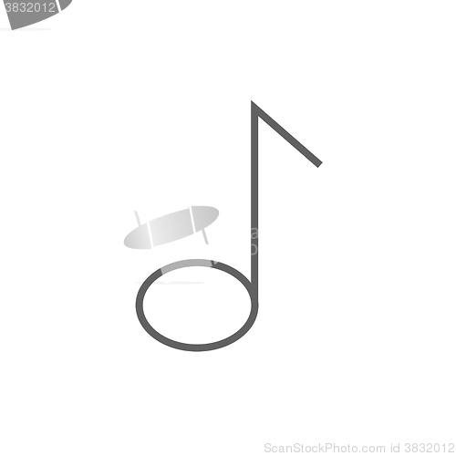 Image of Music note line icon.