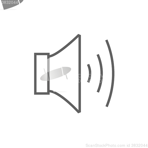 Image of Speaker volume line icon.