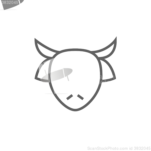 Image of Cow head line icon.