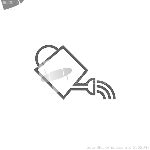 Image of Watering can line icon.