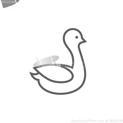 Image of Duck line icon.
