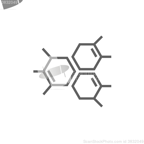 Image of Chemical formula line icon.