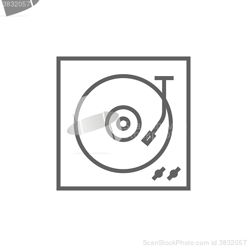 Image of Turntable line icon.