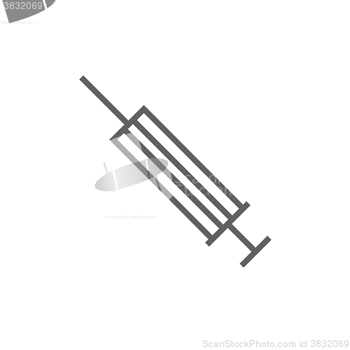 Image of Syringe line icon.