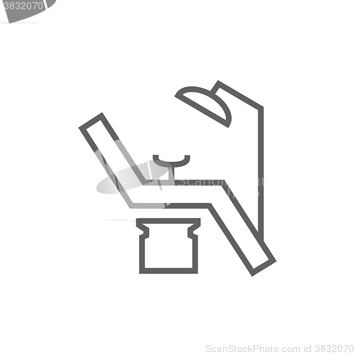 Image of Dental chair line icon.