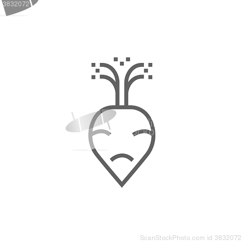 Image of Beet line icon.