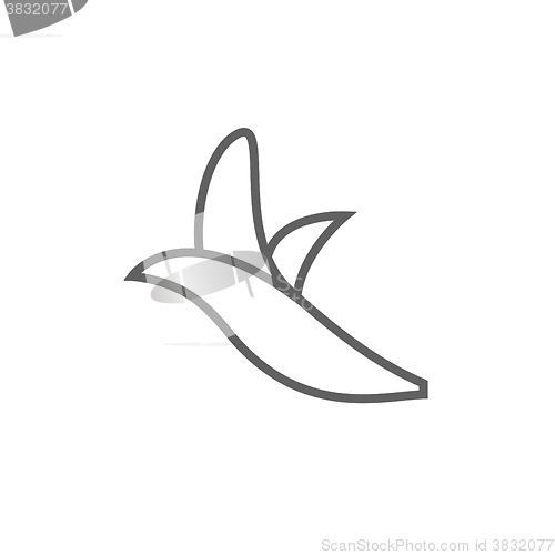 Image of Peeled banana line icon.
