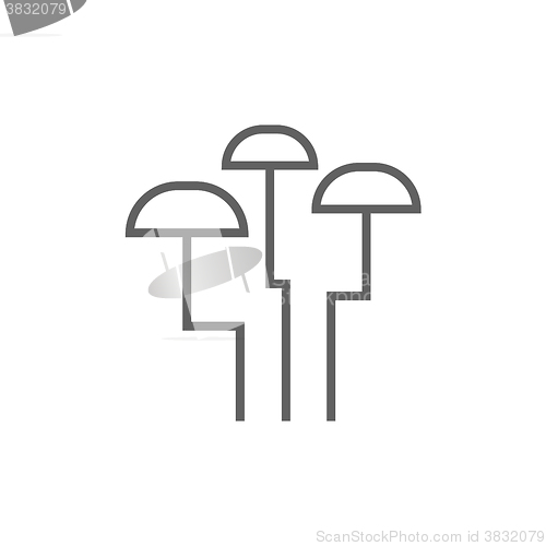 Image of Mushroom line icon.