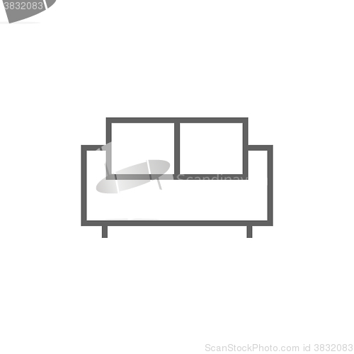 Image of Sofa line icon.