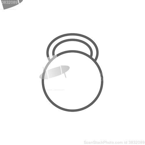 Image of Kettlebell line icon.