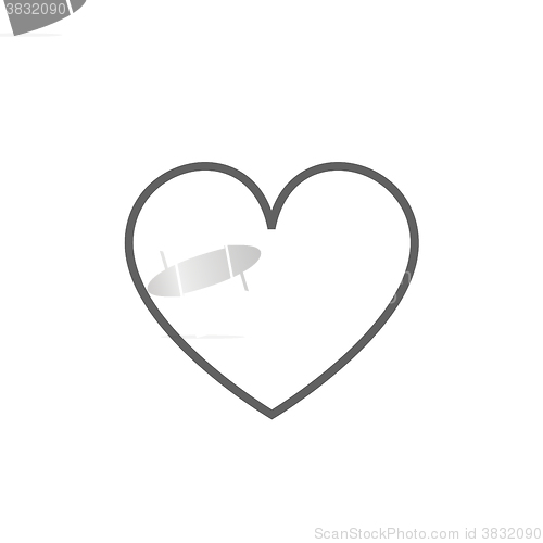 Image of Heart sign line icon.