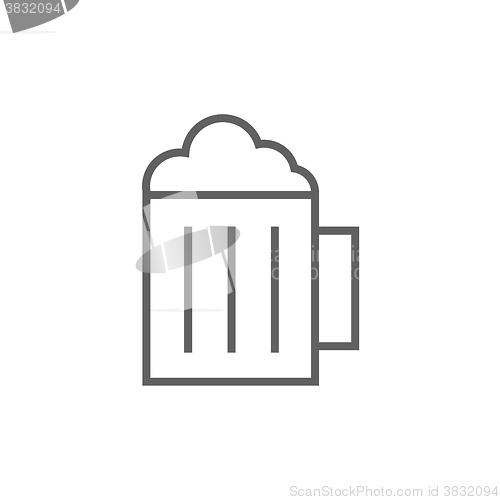 Image of Mug of beer line icon.