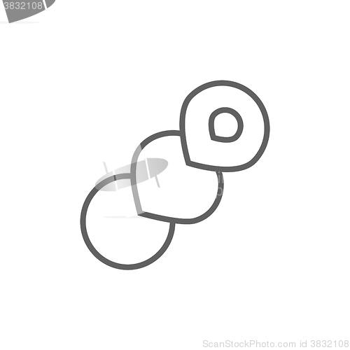 Image of Spiral bread line icon.