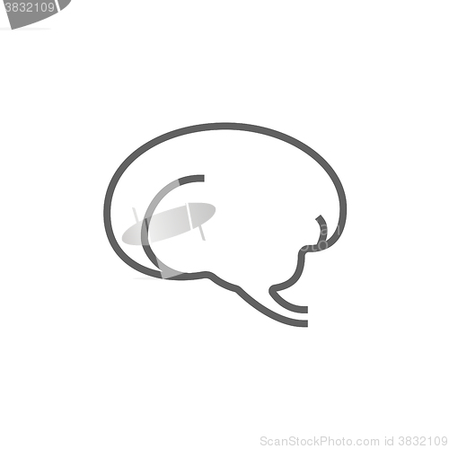 Image of Brain line icon.