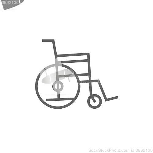 Image of Wheelchair line icon.