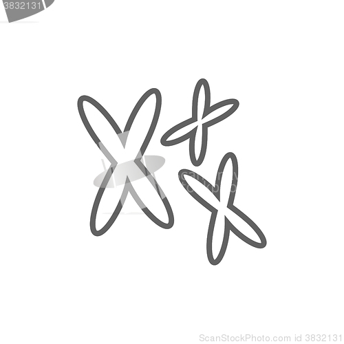 Image of Chromosomes line icon.