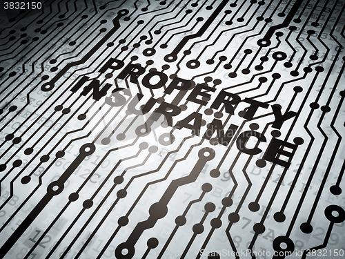 Image of Insurance concept: circuit board with Property Insurance