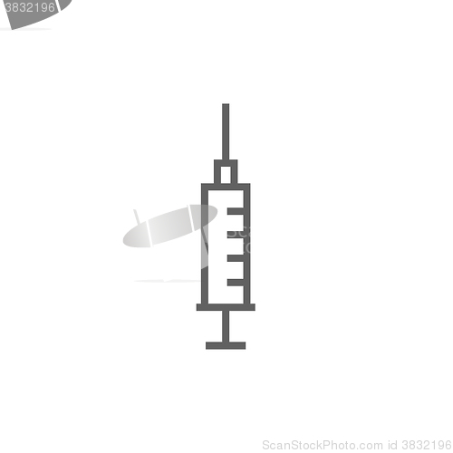 Image of Syringe line icon.