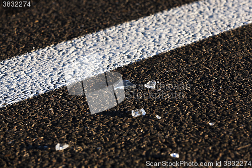 Image of Glass on the road  