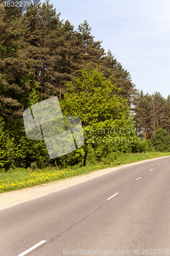 Image of asphalt road , spring