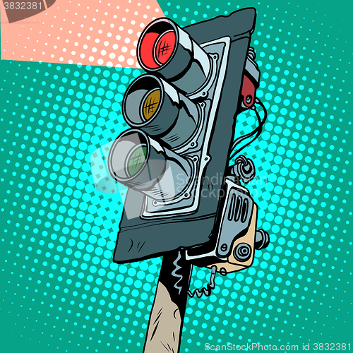 Image of red traffic light