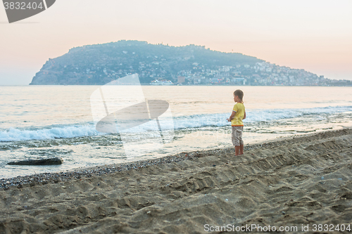 Image of Kid boy walking