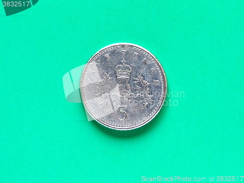 Image of GBP Pound coin - 5 Pence