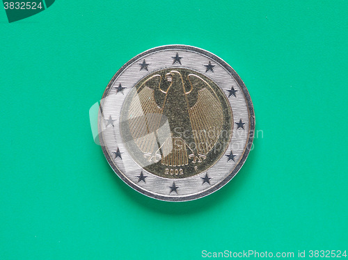 Image of Two Euro coin money