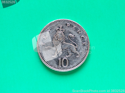 Image of GBP Pound coin - 10 Pence