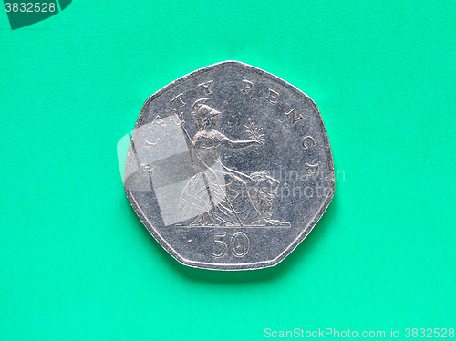 Image of GBP Pound coin - 50 Pence