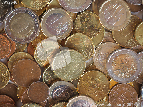 Image of Euro coins background