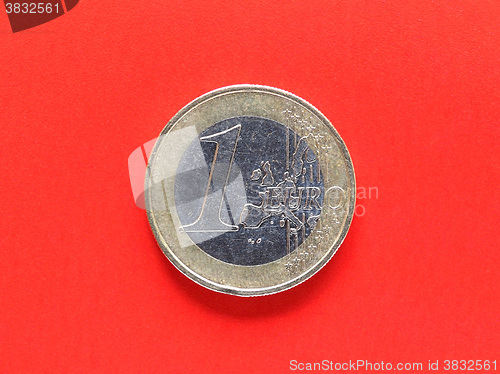 Image of One Euro coin money