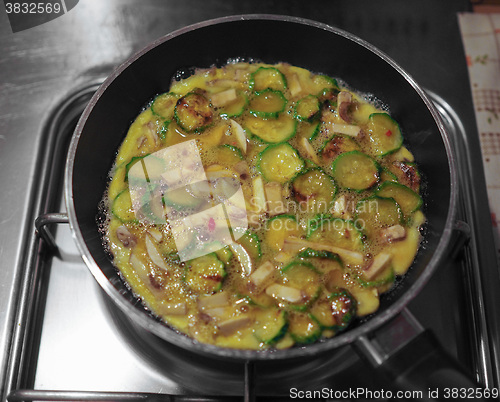 Image of Zucchini and mushroom omelet