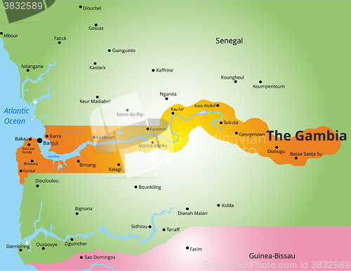 Image of color map of Gambia 