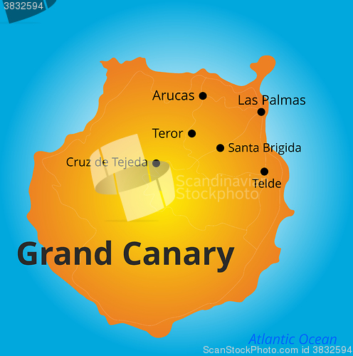 Image of color map of Grand Canary 