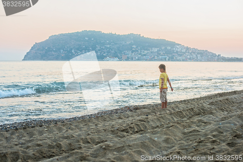 Image of Kid boy walking