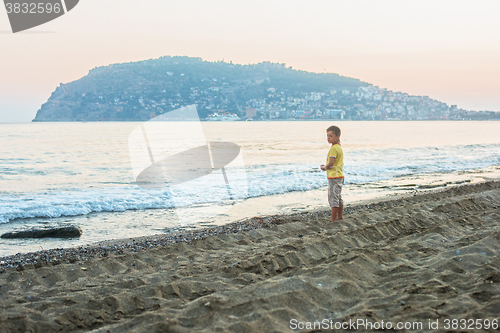 Image of Kid boy walking