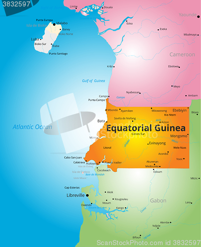 Image of color map of Equatorial Guinea