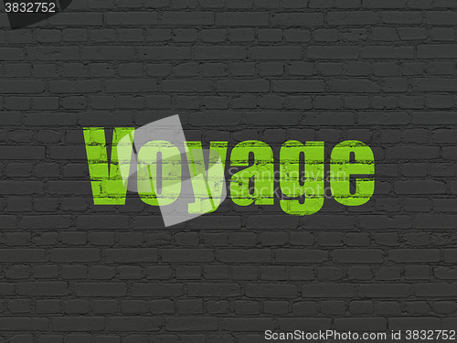 Image of Tourism concept: Voyage on wall background