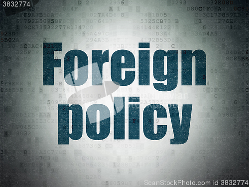 Image of Political concept: Foreign Policy on Digital Paper background