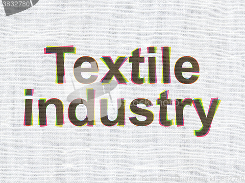 Image of Manufacuring concept: Textile Industry on fabric texture background