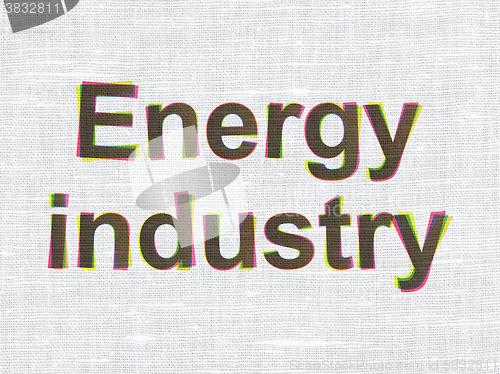 Image of Industry concept: Energy Industry on fabric texture background