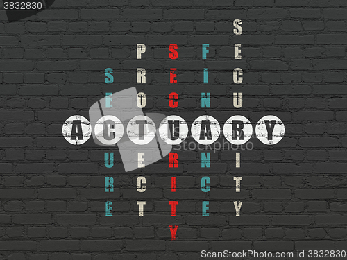 Image of Insurance concept: Actuary in Crossword Puzzle