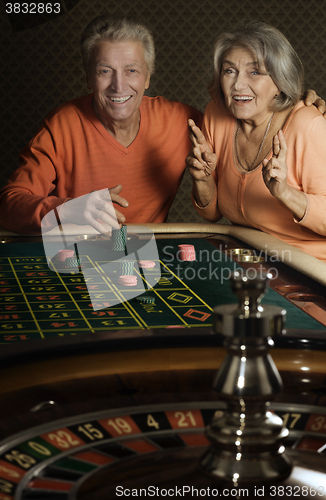 Image of Senior couple  in casino