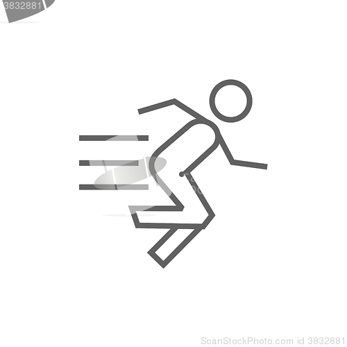 Image of Running man line icon.