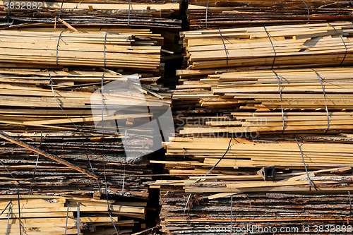 Image of Stack of wooden boards