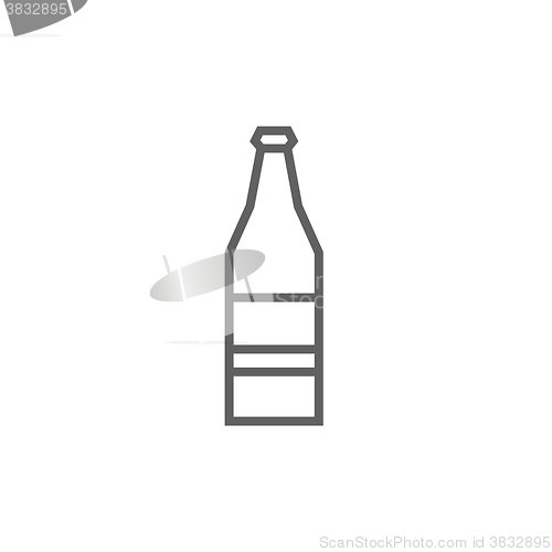 Image of Glass bottle line icon.